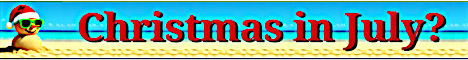 Christmas in July Snowman 468x60 Banner